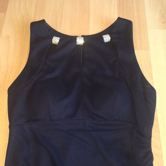 Navy blue fancy dress. PROM DRESS - Picture 3 of 6